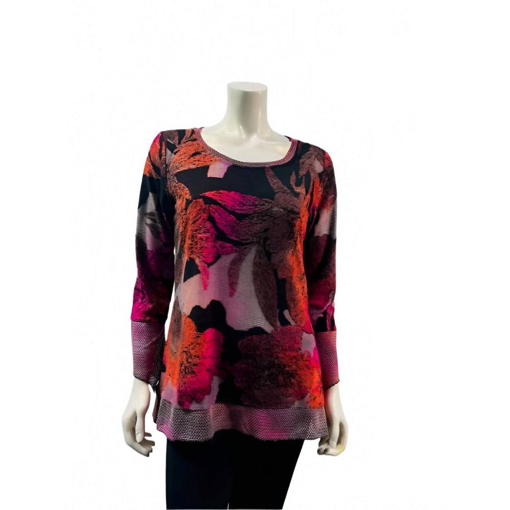 NEW VARIATIONS women'ssunset floral burnout top in multi